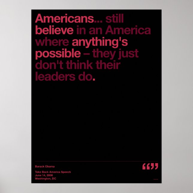 Poster Citations d'Obama (Devant)