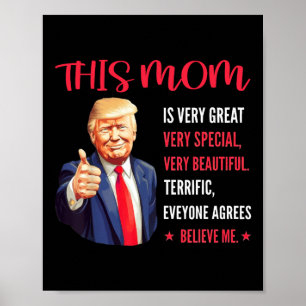 Poster Citations drôles de Trump pour la fête des mères C