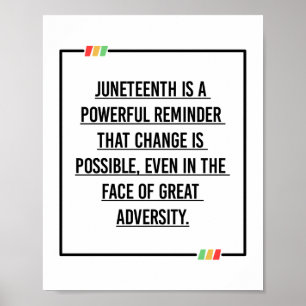 Poster Citations du 11° siècle, Liberté des Africains-Amé