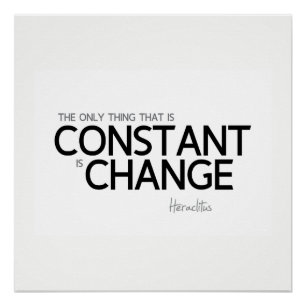 Poster CITATIONS : Heraclitus : Le changement est constan