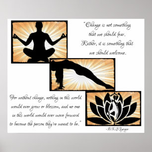 Poster citations inspirantes Méditation Yoga Nouvel Âge P