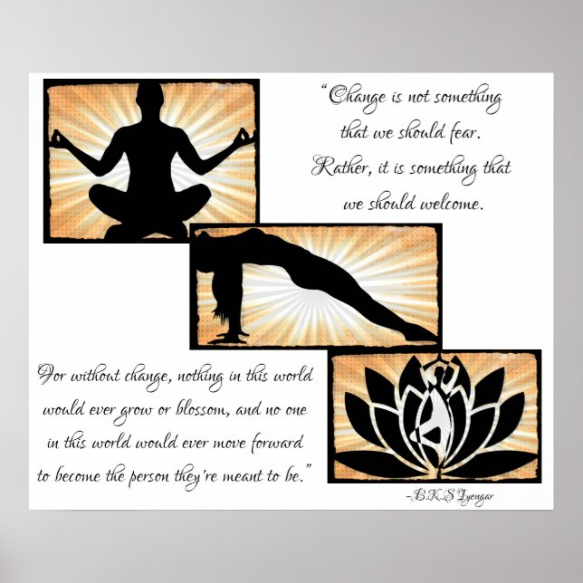 Poster citations inspirantes Méditation Yoga Nouvel Âge P (Devant)