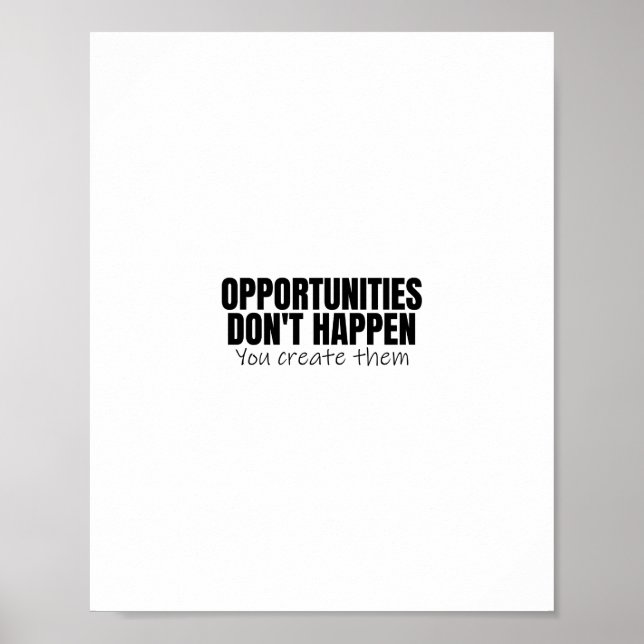 Poster Citations Inspirationnelles Sur Le Succès (Devant)
