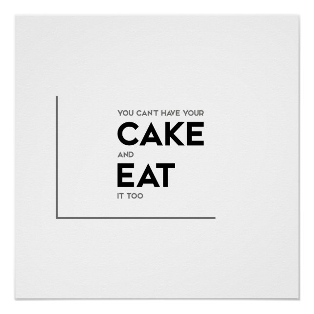 Poster Citations MODERNES : prenez votre gâteau, mangez-l (Devant)