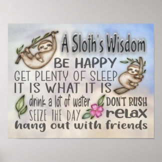 Poster Citations motivationnelles de la sagesse d'un fain