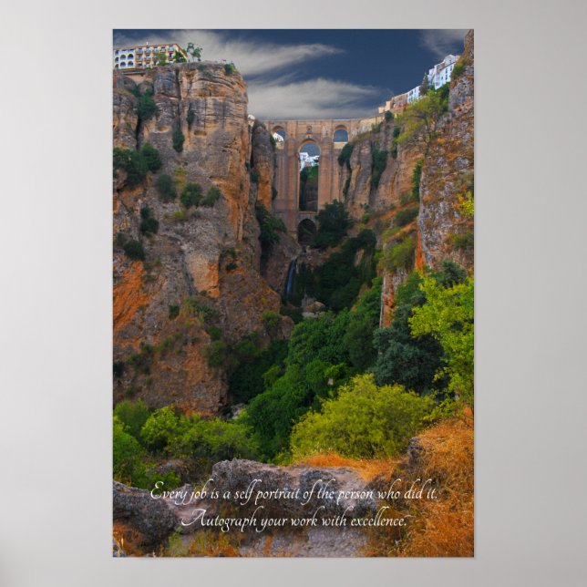 Poster Citations Motivationnelles - Ronda Espagne (Devant)