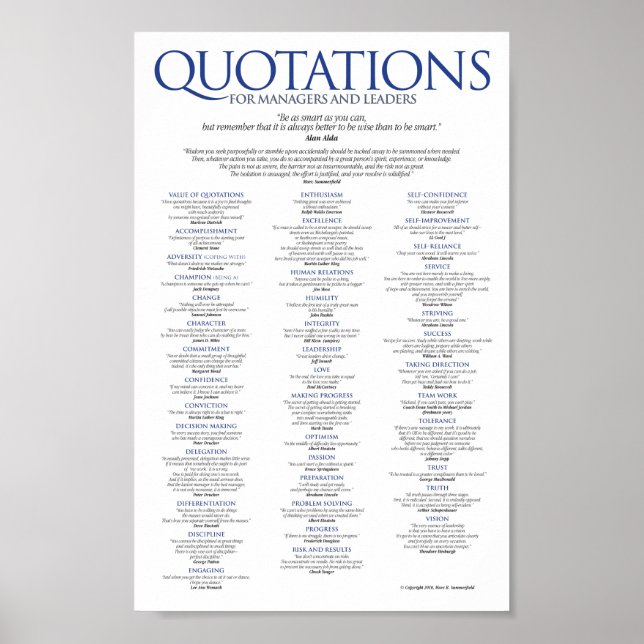 Poster Citations pour gestionnaires et dirigeants (Devant)