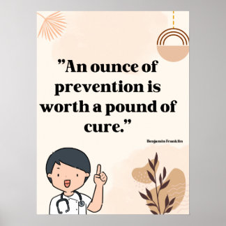Poster Citations pour le bureau du médecin, la clinique h
