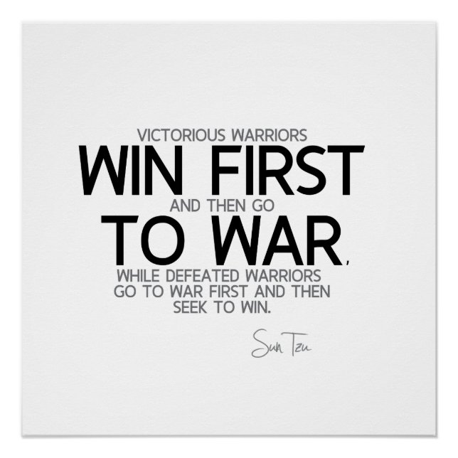 Poster CITATIONS : Sun Tzu - Gagnez d'abord (Devant)