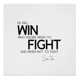 Poster CITATIONS : Sun Tzu - Lutte contre la victoire