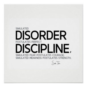 Poster CITATIONS : Sun Tzu : Perfectionnez la discipline