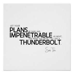 Poster CITATIONS : Sun Tzu : Plans impénétrables