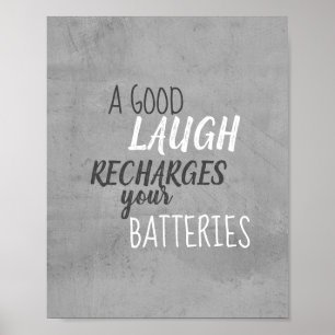 Poster citer la typographie murale un bon rire