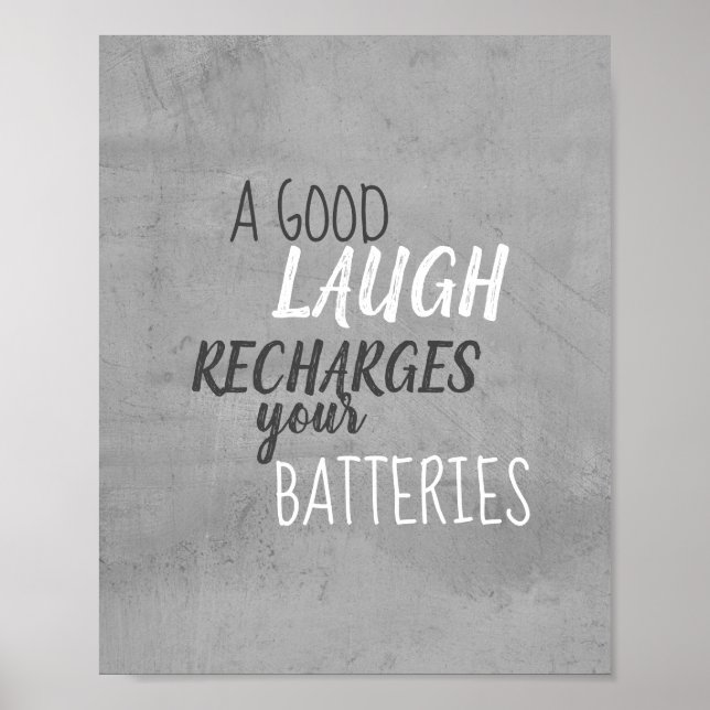Poster citer la typographie murale un bon rire (Devant)