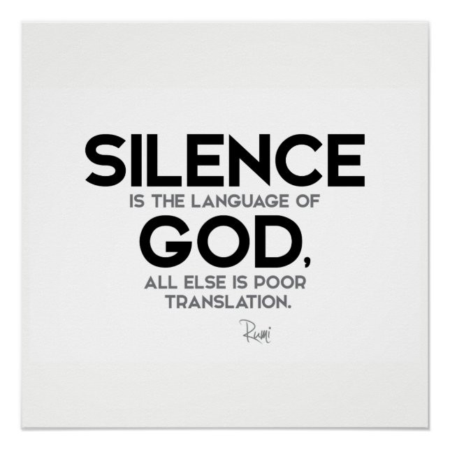 Poster CITES : Rumi : Silence : Langue de Dieu (Devant)