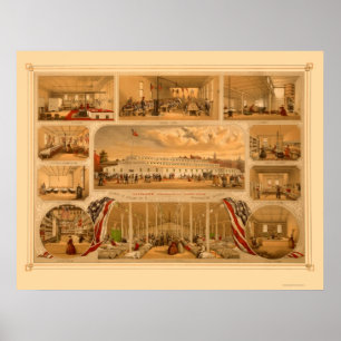 Poster Citizens Volunteer Hospital par P.S. Duval 1862