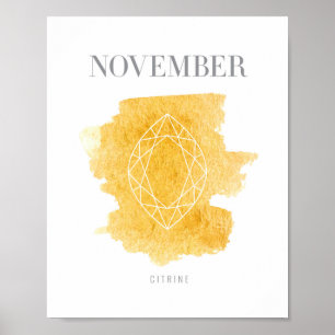Poster Citrine Birthstone novembre
