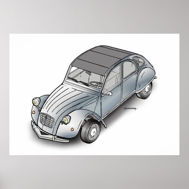 Poster Citroen 2 CV (Devant)