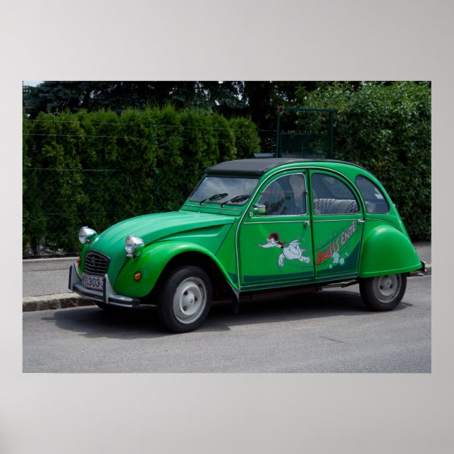 Poster Citroen 2 CV Green Saussente (Devant)