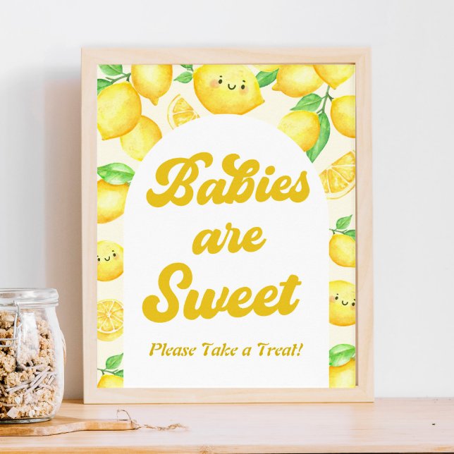 Poster Citron Baby shower Favoriser (Créateur téléchargé)