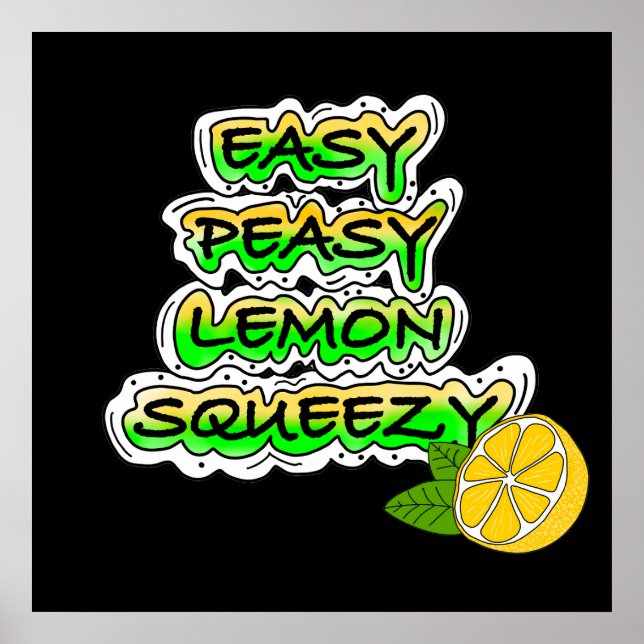 Poster Citron doux facile (Devant)