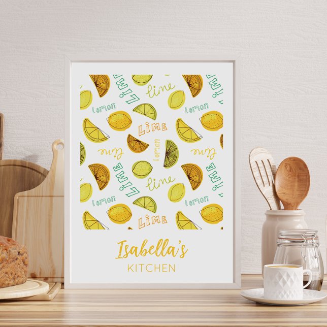 Poster Citron et citron vert Motif (Créateur téléchargé)