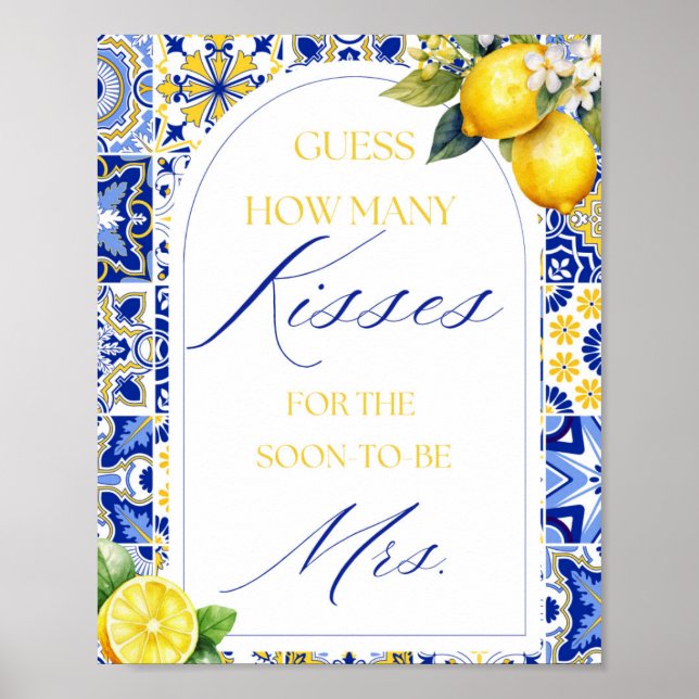 Poster Citron Méditerranéen Devinez Combien De Baisers Je (Devant)
