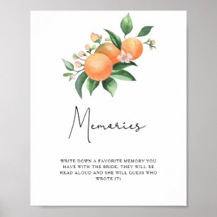Poster Citron - souvenirs avec la mariée