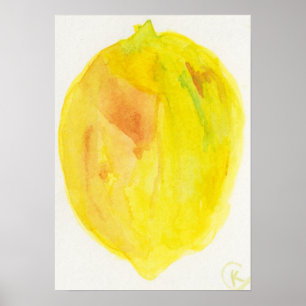 Poster Citron sur le blanc