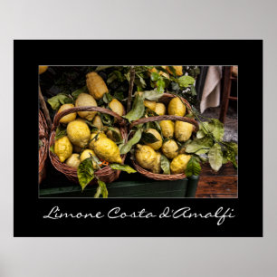 Poster Citrons du restaurant d'Italien de côte d'Amalfi