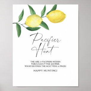Poster Citrons - jeu de chasse à la tétine pour une baby