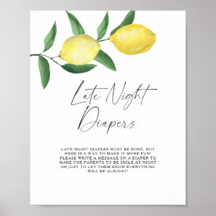 Poster Citrons - Late night couches jeu
