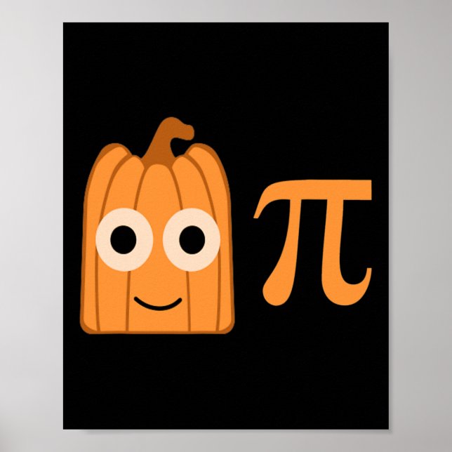 Poster Citrouille Amusant Pi Teacher Pour Les Maths Et En (Devant)