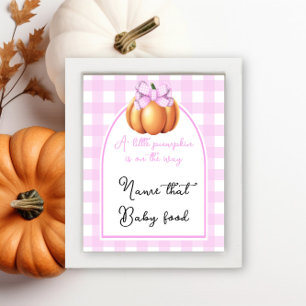 Poster Citrouille arc baby shower Nom de l'aliment pour b