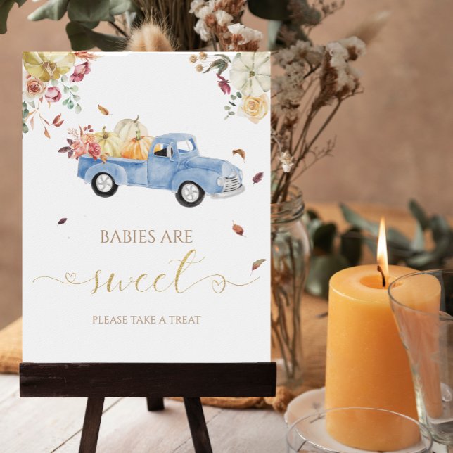 Poster Citrouille Automne Les Bébés Sont Symbole Sucré (Créateur téléchargé)
