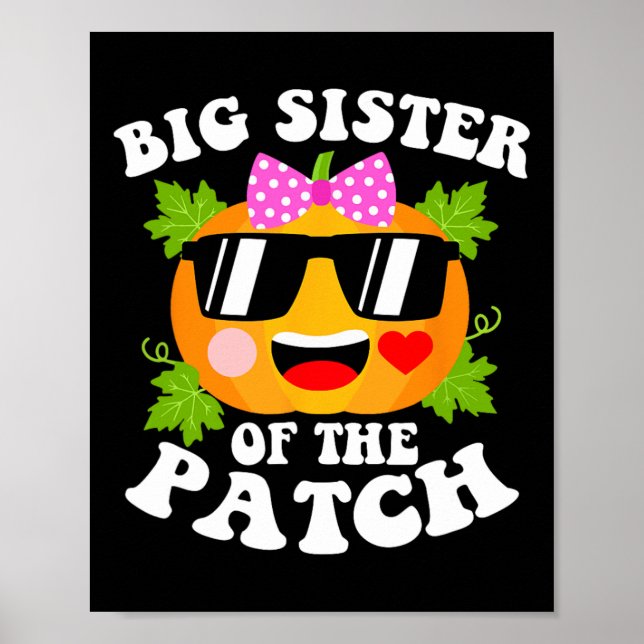 Poster Citrouille Big Soeur Du Patch Fun Halloween Fami (Devant)