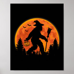 Poster Citrouille Bigfoot Costume Halloween Sasquatch Hom