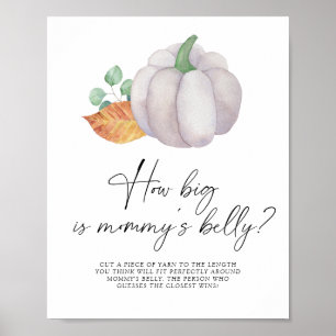 Poster Citrouille blanche - quel est la taille du ventre