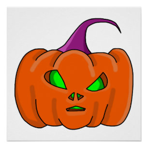 Poster Citrouille d'alien d'Halloween