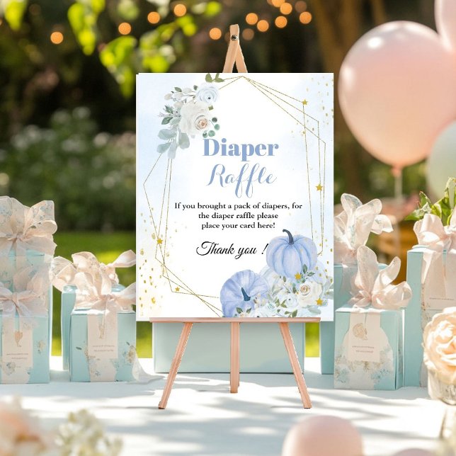 Poster Citrouille d'automne Diaper tomle Boy signe baby s (Créateur téléchargé)