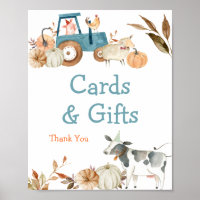 Citrouille d'automne ferme tracteur d'aquarelle d'