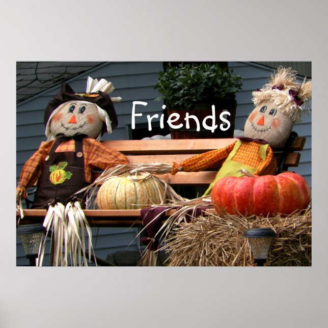 Poster Citrouille d'automne photos amis (Devant)