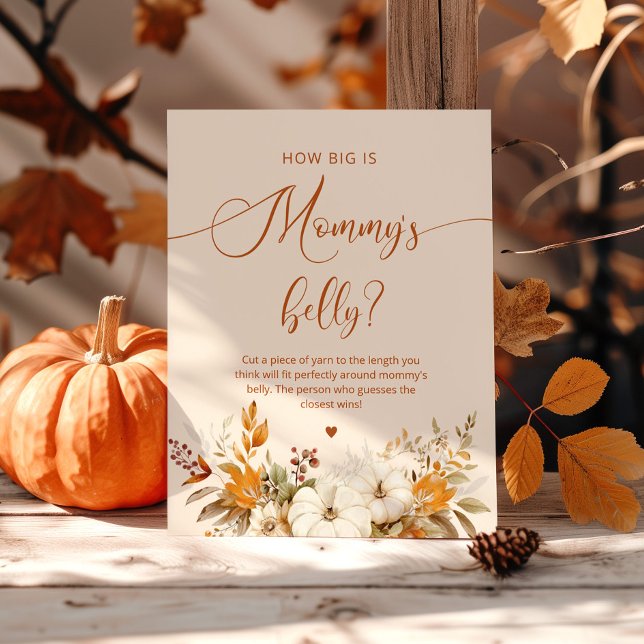 Poster Citrouille d'automne quelle taille est le jeu du v (Créateur téléchargé)