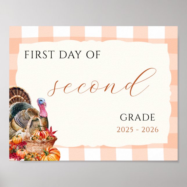 Poster Citrouille d'automne Retour à l'école (Devant)