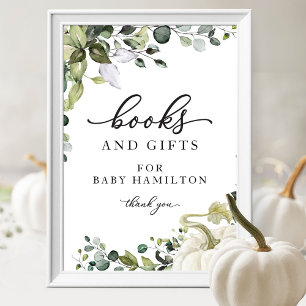 Poster Citrouille de verdure Livres d'automne pour bébé P