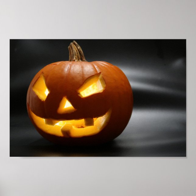 Poster Citrouille d'Halloween de dent de Gap effrayant (Devant)