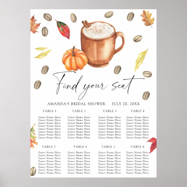 Poster Citrouille et Mariage de café (Devant)