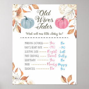 Poster Citrouille Fall Old Wives Tales Gender Reveve Boar