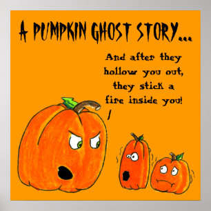 POSTER CITROUILLE HALLOWEEN HAUT DE L'HISTOIRE