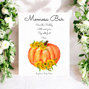 Poster Citrouille Momosa Bar Baby shower